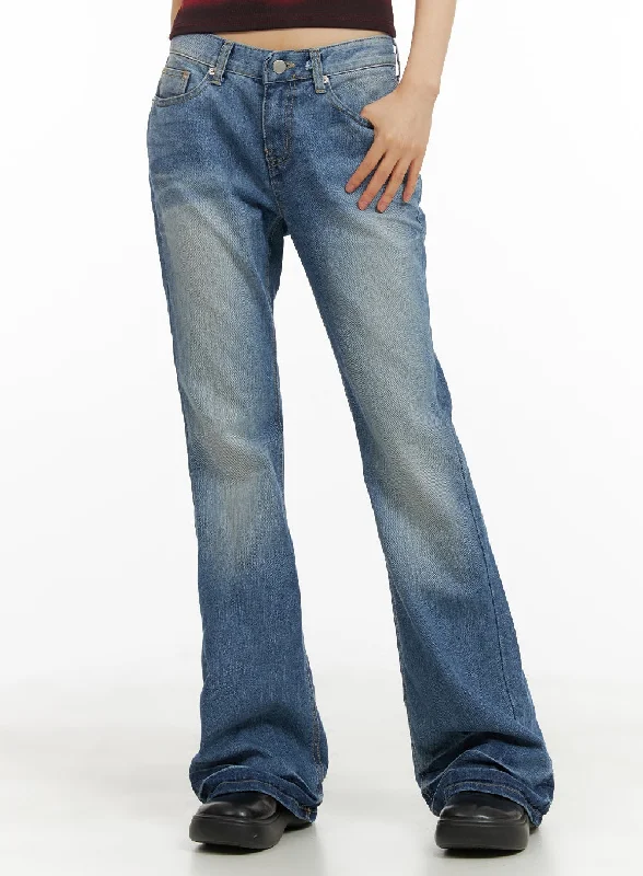 Spiritual Vitality Washed Low Waist Bootcut Jeans CA412