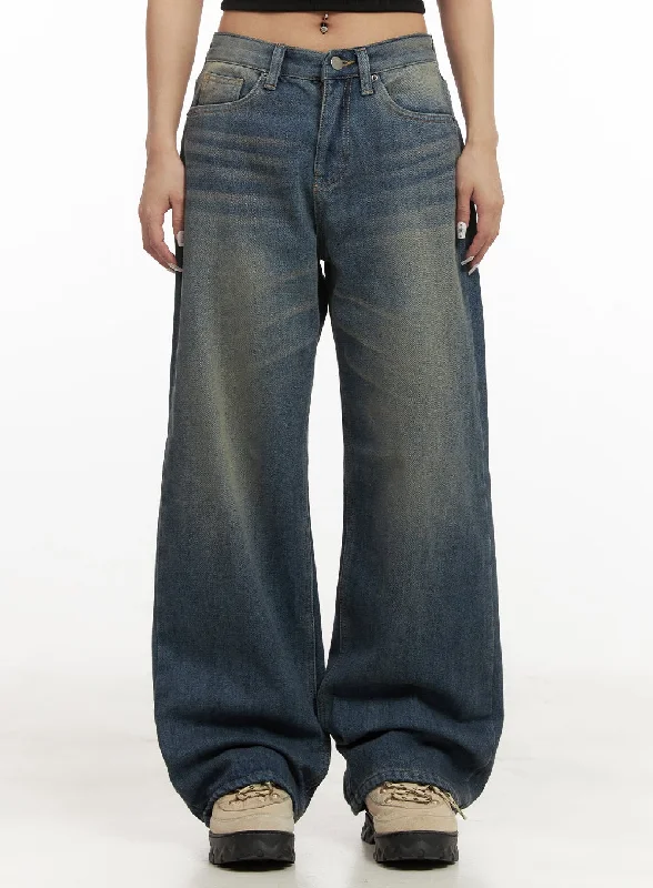 Urban Style Michelle Washed Wide-Leg Jeans CJ508