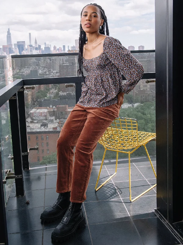 Elegant And Charming Stoned Straight Jeans - Dark Clay