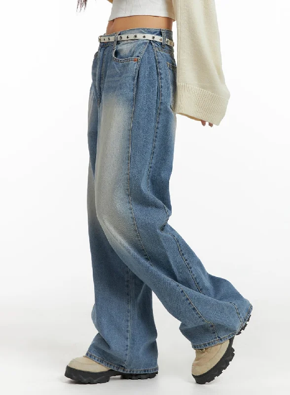Urban Style Side Detail Baggy Jeans CF426