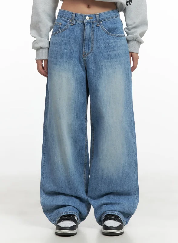 Fashion Style Noelle Wide Fit Denim Pants CO402