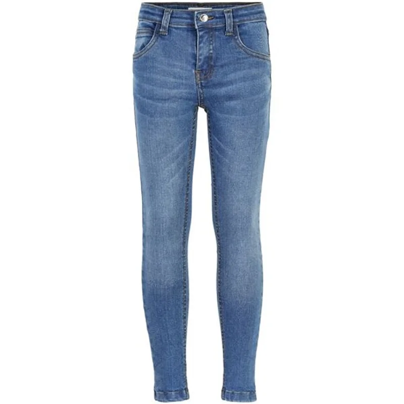 Short Design The New Oslo Super Slim Jeans Med Blue