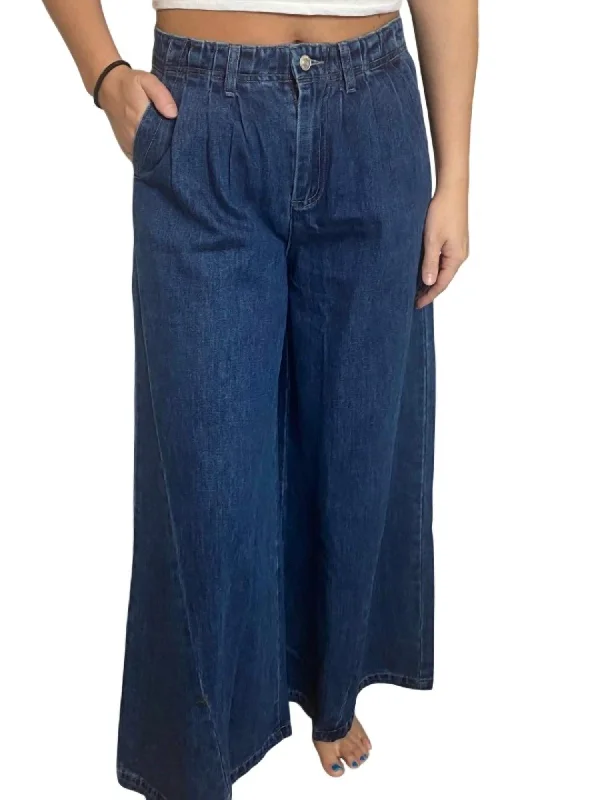Body Design Wide Leg Jeans In Dark Denim