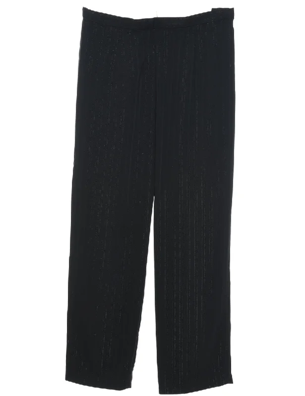 Classic Color Black Printed Spot Design Trousers - W30 L26
