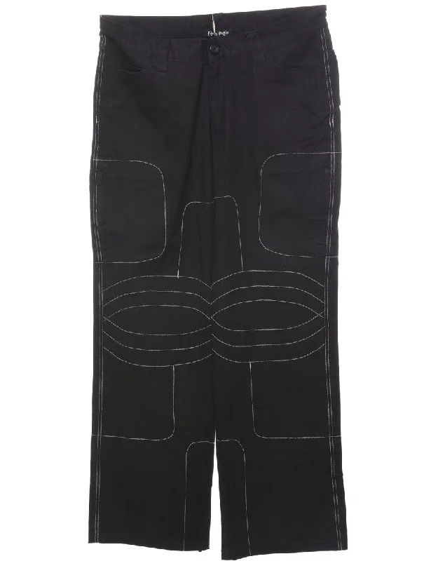 New Autumn And Winter Styles Black Trousers - W32 L30