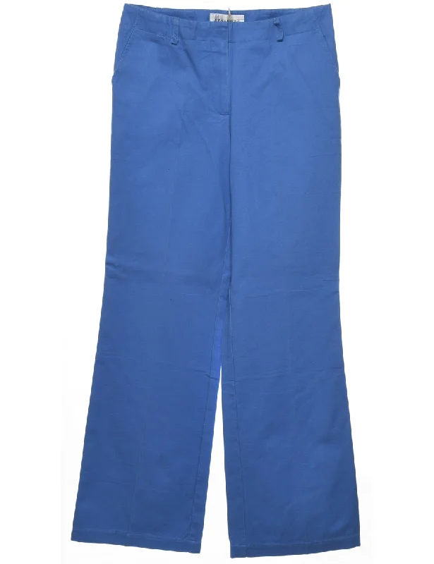 Sports And Leisure Blue Casual Flared Trousers - W32 L32