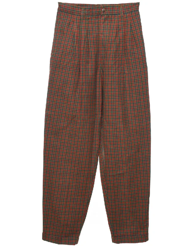 Romantic Data Checked Multi-Colour Trousers - W26 L29