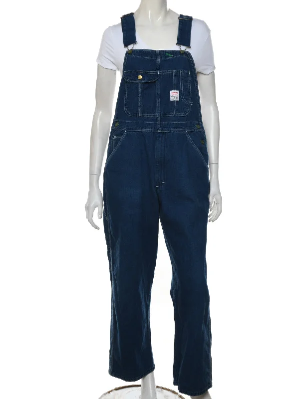 Street Cool Dark Wash Dungarees - W36 L30