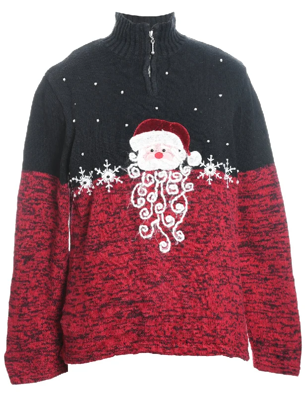 Everyday Chic Festive Print Christmas Jumper - L