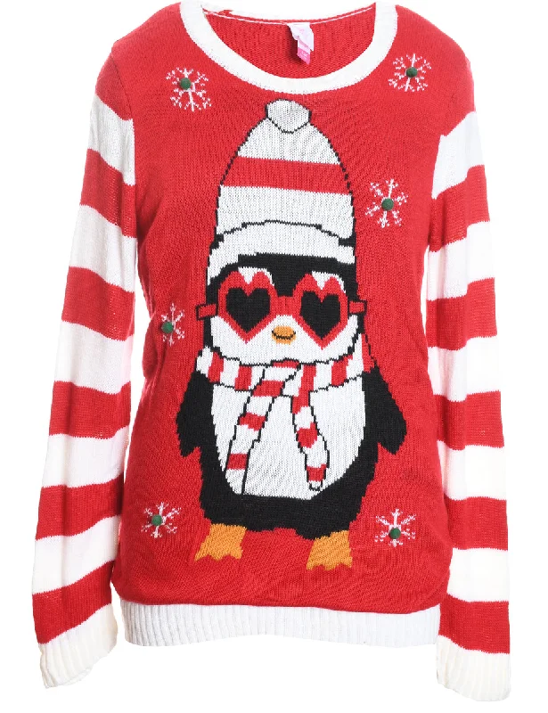 Weekend Comfort Wear Festive Print Christmas Jumper - XL