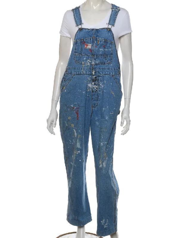 Age-reducing Style Light Wash Dungarees - W36 L27