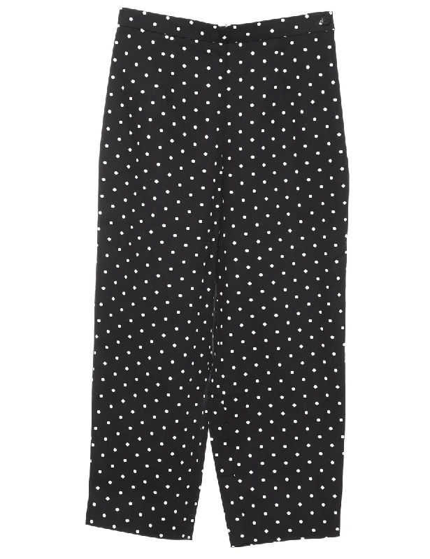 Lively And Youthful Polka Dot Cropped Trousers - W24 L21
