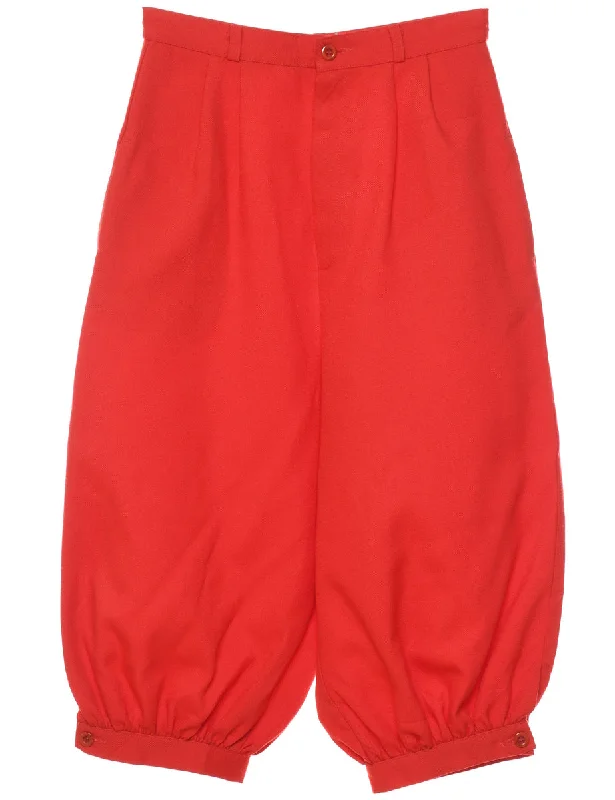High Street Design Red Cropped Trousers - W26 L17