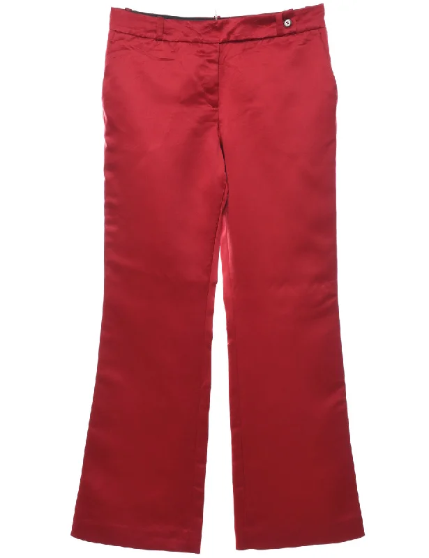 Minimal Style Red Trousers - W34 L33