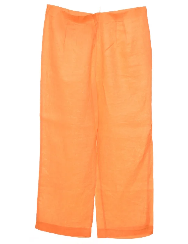 Fashionable Items Sag Harbor Orange Wide Leg Trousers - W30 L24