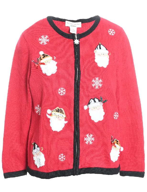 Classic Series Santa Claus Christmas Cardigan - L