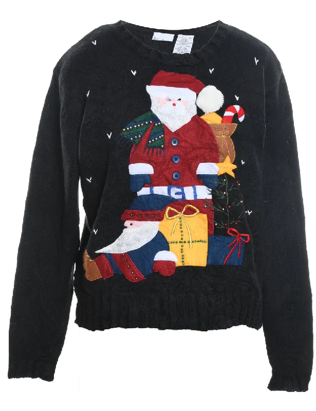 Leisure Sports Santa Claus Christmas Jumper - L