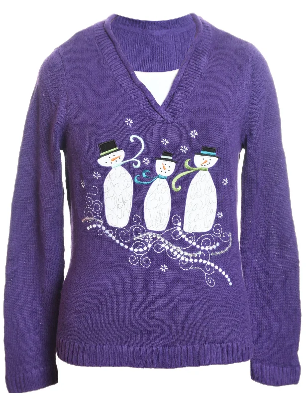 All-Day Outfits Snowman Christmas Jumper - M