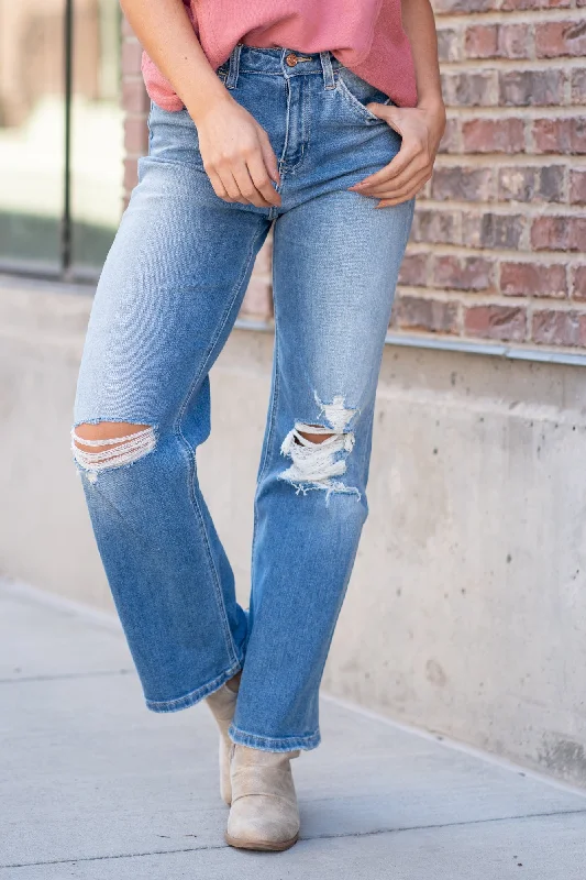 Comfortable And Versatile Alchemilla 90s High Rise Dad Jeans