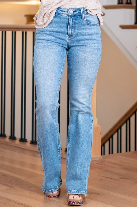 Eye-catching Personality Madeline Mid Rise Flare