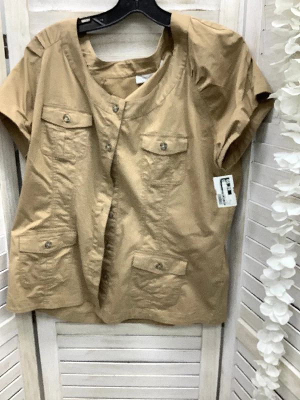 Minimal Style Top Short Sleeve Basic By New York And Co  Size: Xl