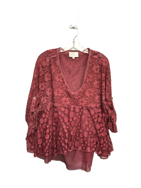 Loose Fit Top Short Sleeve By Belle France Size: Xl