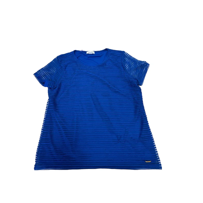 Relaxed Style Top Short Sleeve By Calvin Klein  Size: Xl