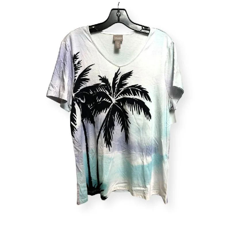 Elegant Design Top Short Sleeve By Chicos  Size: M