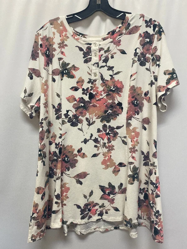 Elegant Comfort Top Short Sleeve By Denim And Company  Size: Petite   Xl