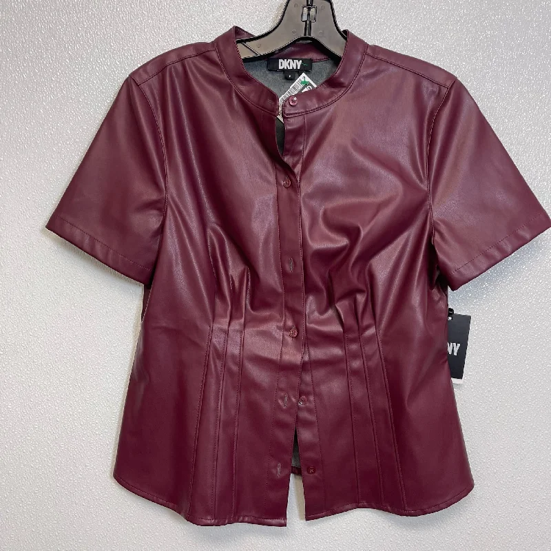 Cozy Street Style Top Short Sleeve By Dkny O  Size: S
