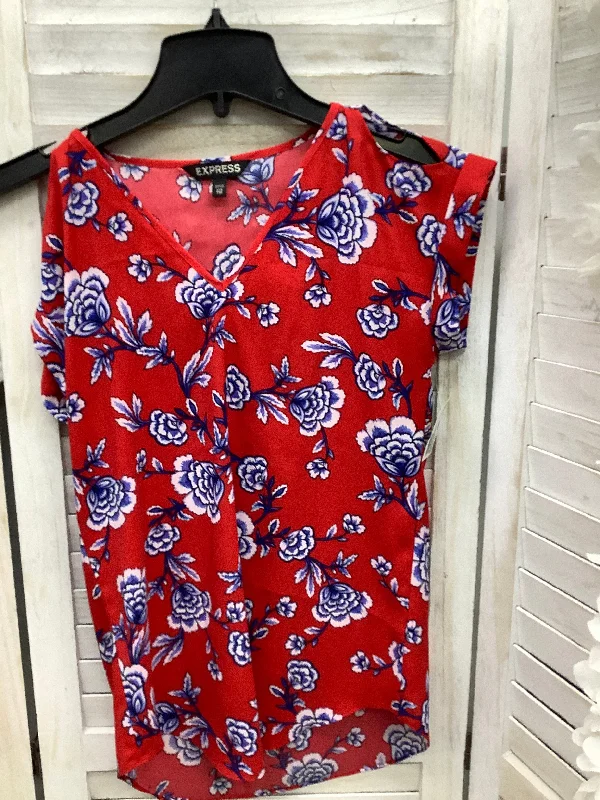Slim Fit Top Short Sleeve By Express  Size: Xxs