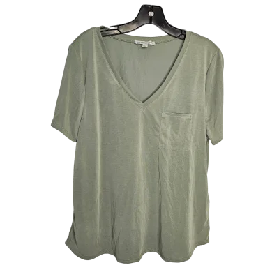Comfortable Jeans Top Short Sleeve By Green Envelope  Size: L