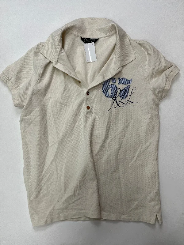 Minimal Style Top Short Sleeve By Lauren By Ralph Lauren  Size: L
