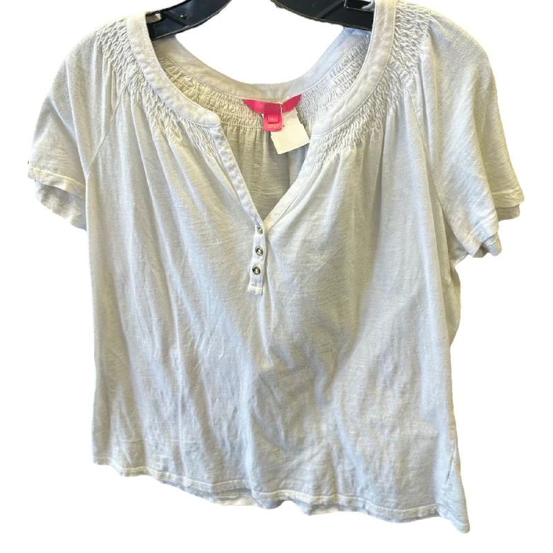 Slightly Flared Design Top Short Sleeve By Lilly Pulitzer  Size: L