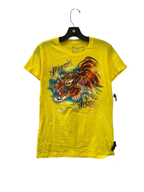 Cozy Essentials Wear Top Short Sleeve By Miami Ink Size: L