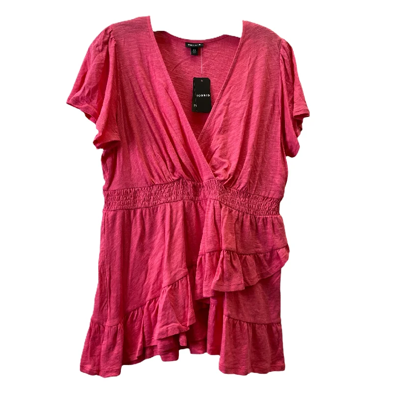 Soft Textures Top Short Sleeve By Torrid  Size: L