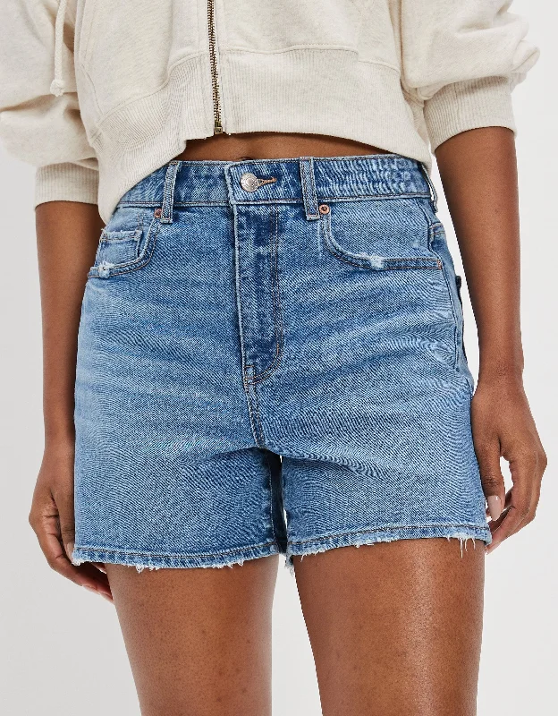 Elegant Comfort AE Stretch Denim Highest Waist Baggy Short
