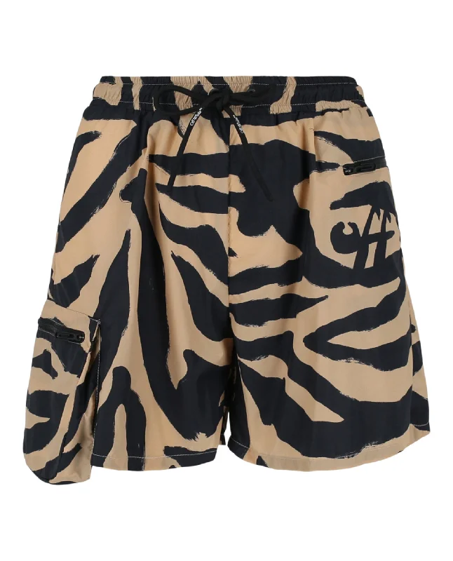 Cozy Fit Athletic Zebra Nylon Shorts