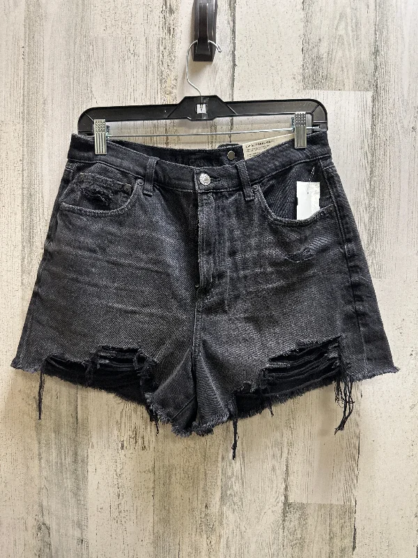 Street Fashion Black Denim Shorts American Eagle, Size 10