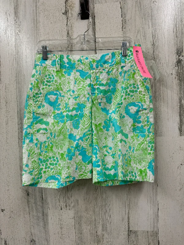 Classic Retro Blue & Green Shorts Lilly Pulitzer, Size 4