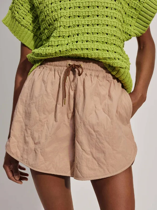Design Perception Connel Quilt Short In Warm Taupe