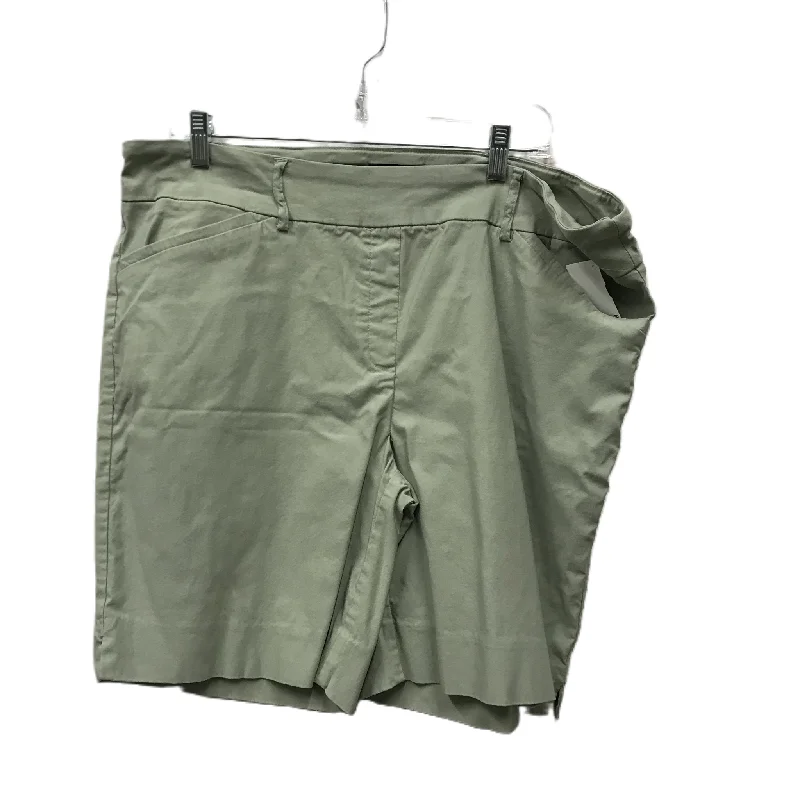 Casual Chic Green Shorts By Hilary Radley, Size: Xxl