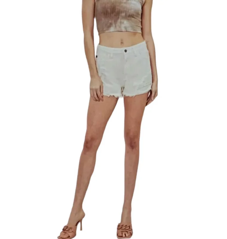 Personalized Series High Rise Shorts In Peach