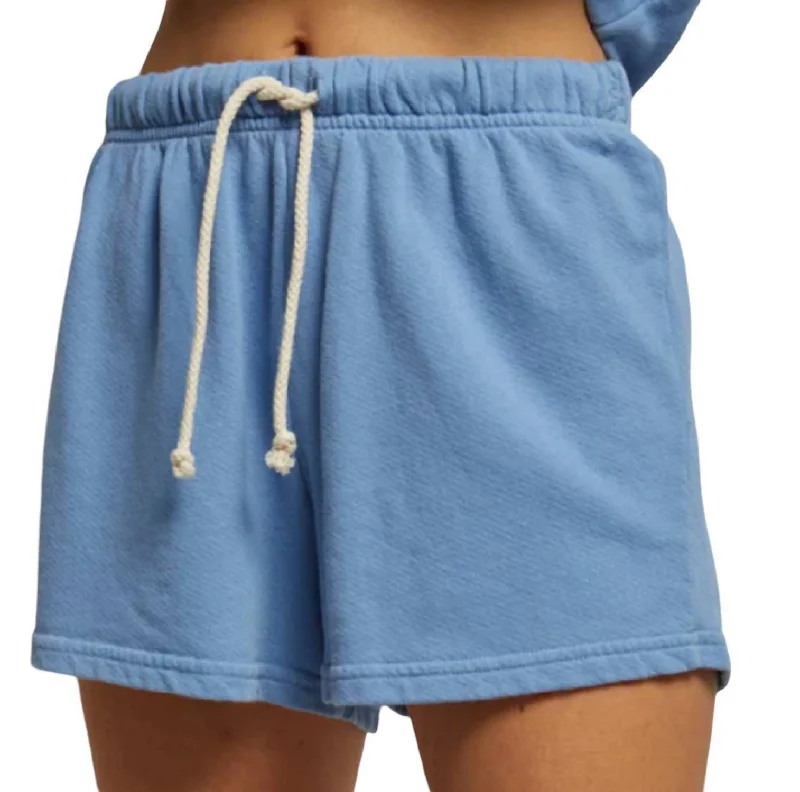Modern City Layla French Terry Sweat Shorts In Blue
