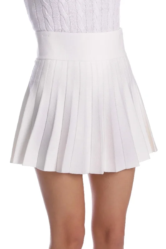 Versatile Wear Pleated Skort In White