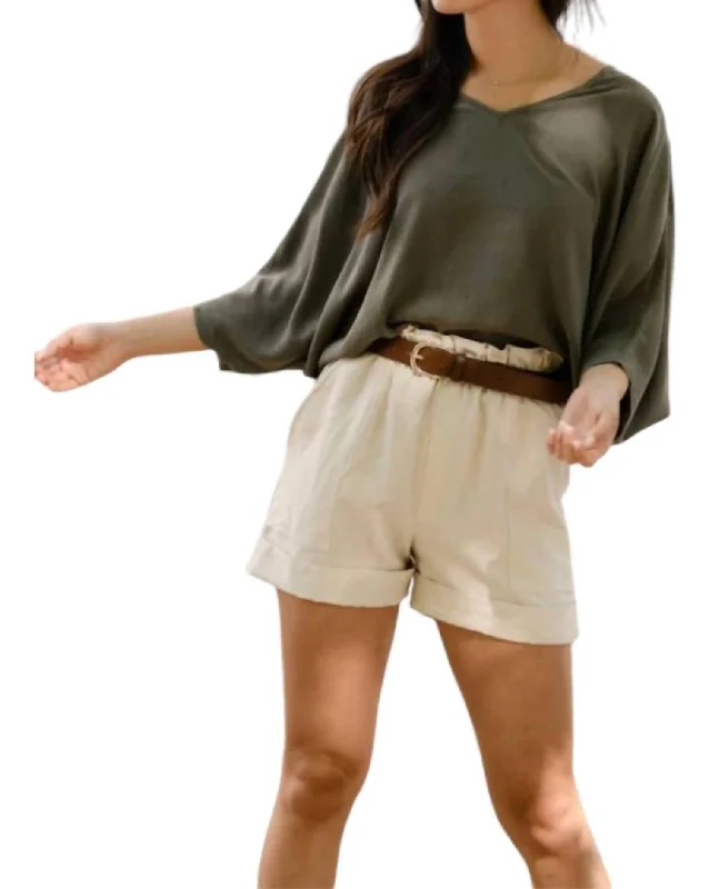 Fashionable Comfort Wherever Shorts In Stone