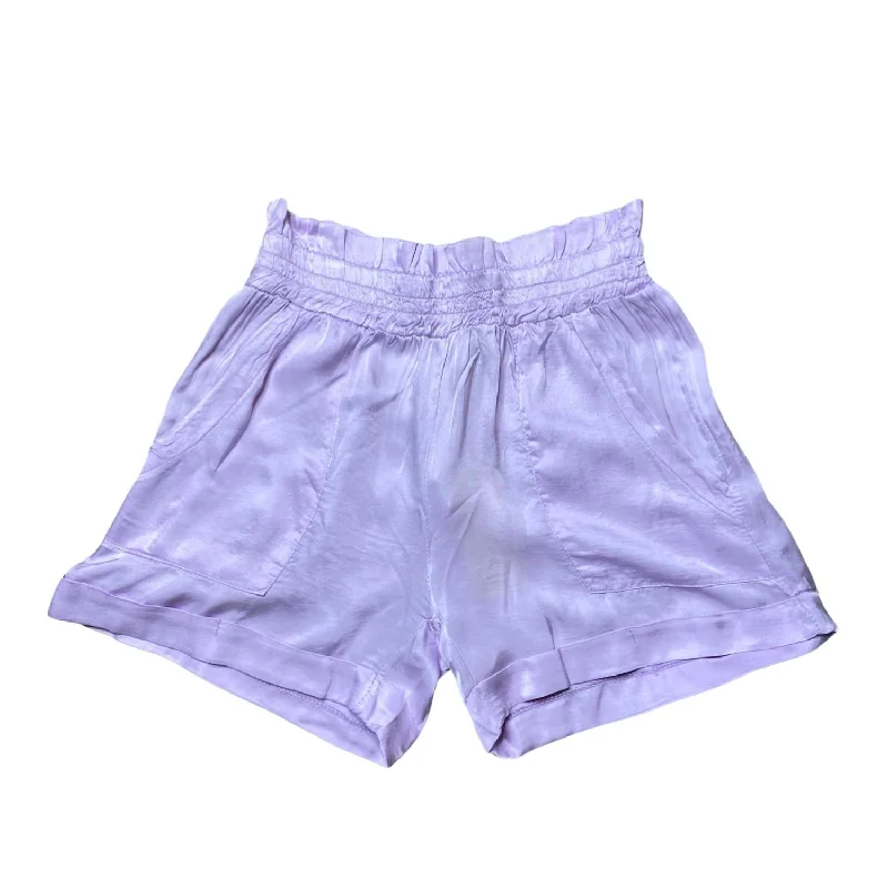 Fresh And Fashionable Women's Lilo Satin Cuffed Shorts In White