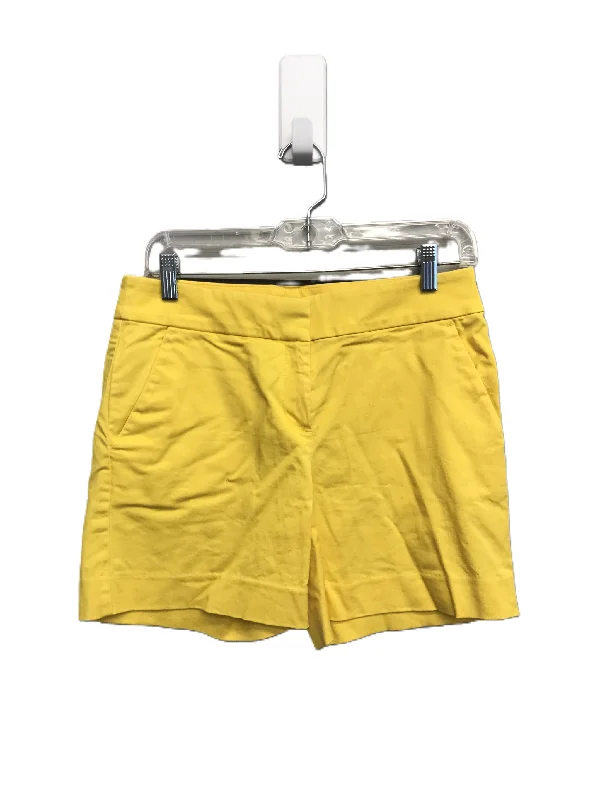 Comfortable down Yellow Shorts By Loft, Size: 0